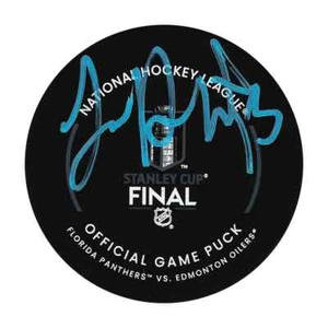 Sam Reinhart Autographed 2024 Stanley Cup Champions Puck - Picture 1 of 1