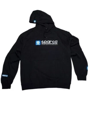 Sparco www Hooded 100% Pre-shrunk Cotton Black Medium Sweatshirt SP03100NR2M - Изображение 1 из 3