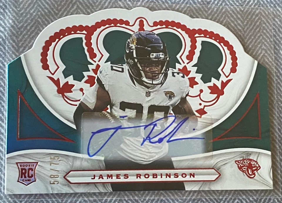 2020 Panini Chronicles Crown Royale James Robinson Autograph Auto /75 Red - Image 1 of 3