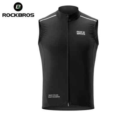 ROCKBROS Cycling Vest Breathable Sports Windproof Running Vest Quick Dry Jersey - Image 1 of 4