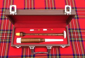Bagpipes Rosewood Practice chanter with carrying box+2 Reeds/chanter/Bagpipes - Picture 1 of 4
