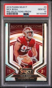 Nick Bosa 2019 Select Rookie Selections Silver Prizm #4 RC PSA 10 GEM MINT - Picture 1 of 2