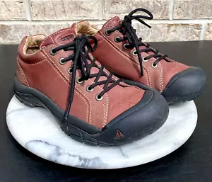 Scarpe da trekking Keen Presidio in pelle stringate da donna taglia 8 vino - Foto 1 di 9