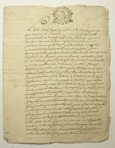 Vieux papier a étudier Toulouse 1730 ( L109 ) - Picture 1 of 3