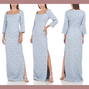 NEW $278 JS Collections Remi Sweetheart Column Gown Slate [ 14 ] #Q526 - Picture 1 of 15