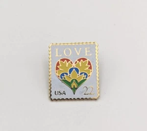 Love 22 EE. UU. Estampilla Pin Sombrero Corbata Solapa Pinback Coleccionable Recuerdo - Imagen 1 de 5