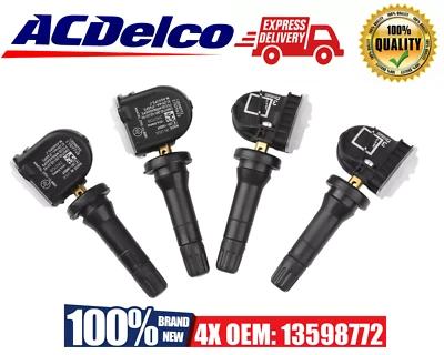 13598771 NUEVO TPMS Sensor de monitoreo de presión de neumáticos para GM CHEVROLET GMC Buick 4 piezas Foto 1 de 4