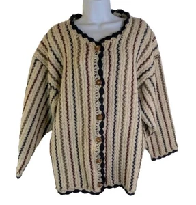 Suéter cárdigan tejido a mano Sheep Landia para mujer, talla L - Imagen 1 de 3