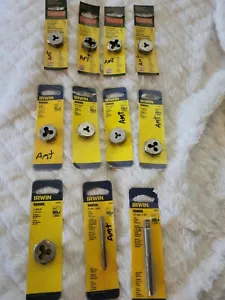 Lot of 11- IRWIN HANSON TAP AND DIE SET PLUG TAP HEX DIE - Picture 1 of 9