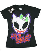 Cupcake Cult Damen T-Shirt BBK Serious T Lady Schwarz Joker Emo Shirt 5000