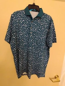 Greyson Herren Golf Polo Magical Ferns Orca blau/lila geblümt Größe Large neu mit Etikett🔖 - Bild 1 von 20