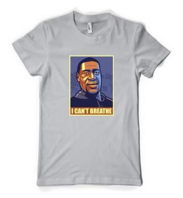 George Floyd I Can't Breathe BLM Black Lives Personalised Unisex Adult T Shirt - Image 1 of 4
