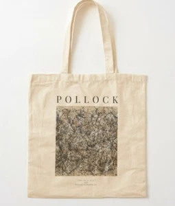 Pollock Tote Bag - %100 Premium Quality Cotton Art Painting Tote Bag - Picture 1 of 2