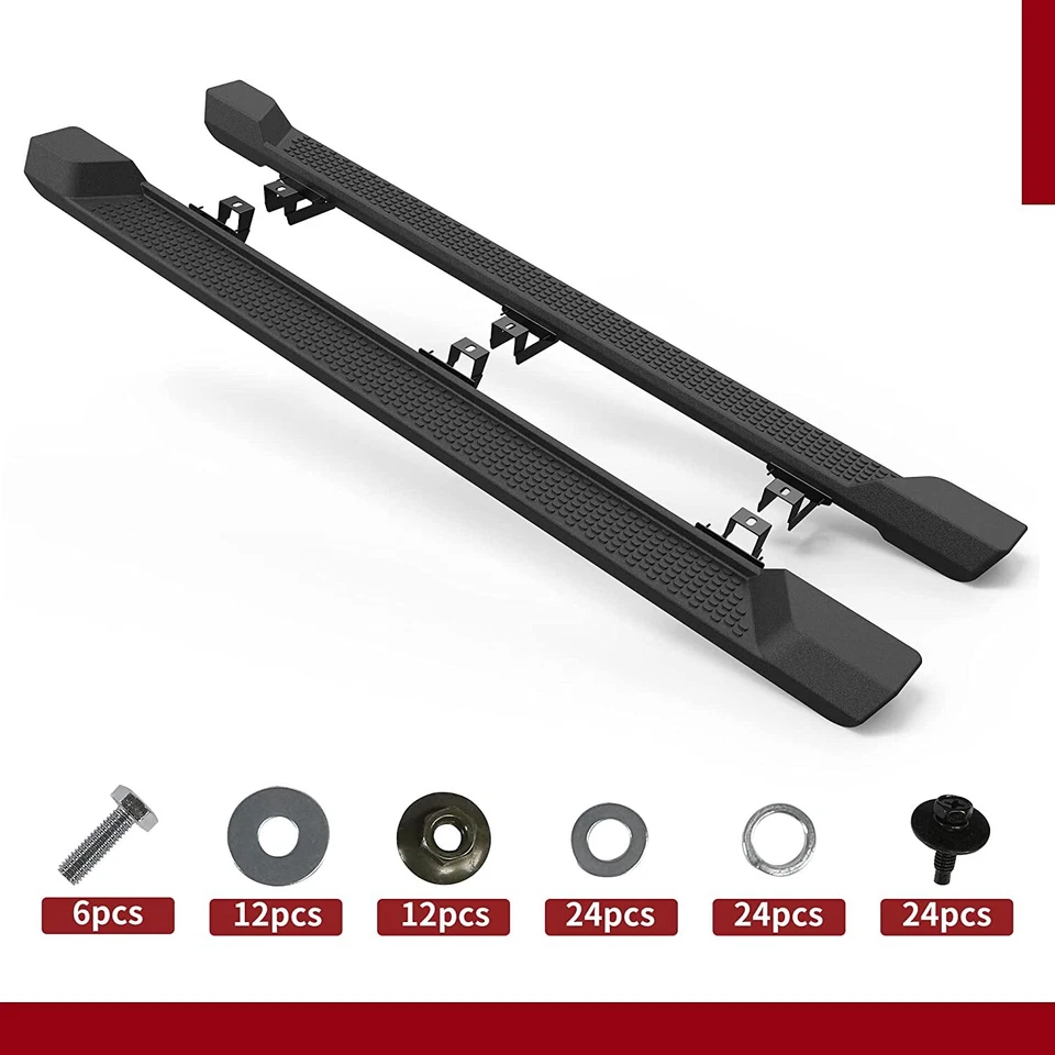Running Boards for 2018-2026 Jeep Wrangler JL 4 Door 6" ABS Nerf Bars Side Steps - Image 1 of 4