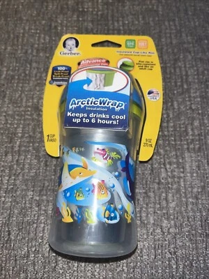 NUK GERBER 9OZ ADVANCED DEVELOPMENTAL CUP ARCTIC WRAP 18+ MO BPA FREE LEAK PROOF - Image 1 of 4
