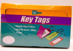 Lucky Line Products Colored Key Tag with Tang Ring (100 per Box) - Picture 1 of 4
