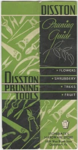 Diston Plant Pruning Guide & Pruner Tool Garden Tree Bush 1933 Catalog Booklet - Imagen 1 de 4