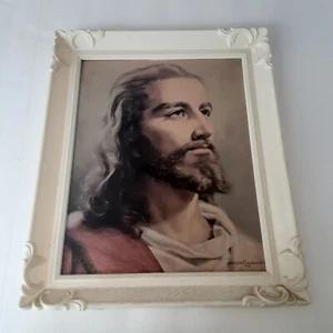 Vintage Jesus framed Picture Artist signed Peter V. Blanchi Lithograph - Picture 1 of 7