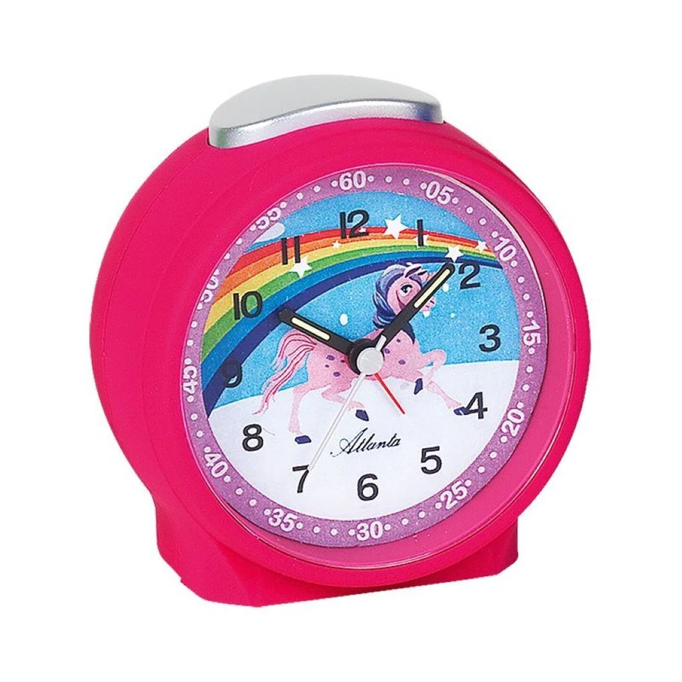 Atlanta Analógico Despertador Niños Rosa Plástico Iluminación Piepton - Imagen 1 de 1