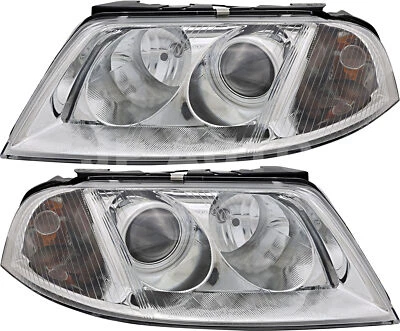 Juego de faros halógenos para Volkswagen Passat 2001-2005 lado conductor y pasajero Foto 1 de 4