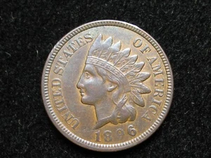 OLD COIN SALE!! XF 1896 INDIAN HEAD CENT PENNY w/ DIAMONDS & FULL LIBERTY #27us - Picture 1 of 2