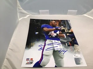 Ahmad Bradshaw firmó New York Giants 8x10 foto autografiada JSA COA 1A - Imagen 1 de 4
