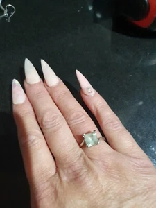 Green amethyst gold ring - Picture 1 of 2