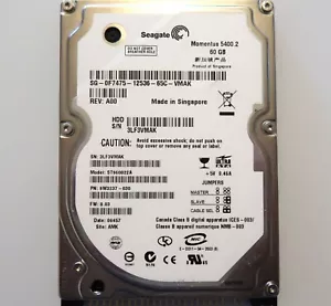 Seagate ST960822A 9W3237-030 8.03 (3LF) Singapore AMK 60gb 2.5" IDE MAY/2006 - Picture 1 of 1
