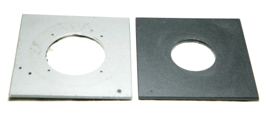 2 Calumet Lens Boards 4x4" (100x100mm) For Deardorff With Holes 39mm & 52mm. See - Image 1 of 1