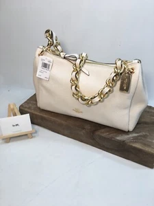 NWT COACH White Pebble Leather Small Mia Shoulder Bag $398 - Picture 1 of 11