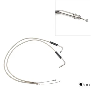 Fit  Harley Sportster XL1200 883 Dyna Road King 90cm Stainless Throttle Cable - Picture 1 of 9