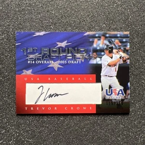 2007 USA Baseball TREVOR CROWE #DP-7 Draft Pick RC AUTO 115/350 - Picture 1 of 4