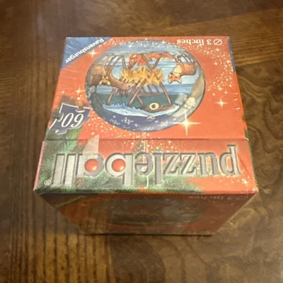 Ravensburger Puzzle Ball Christmas Ornament 2011 Forest Animals Deer Fox 60pc 3" - Image 1 of 4