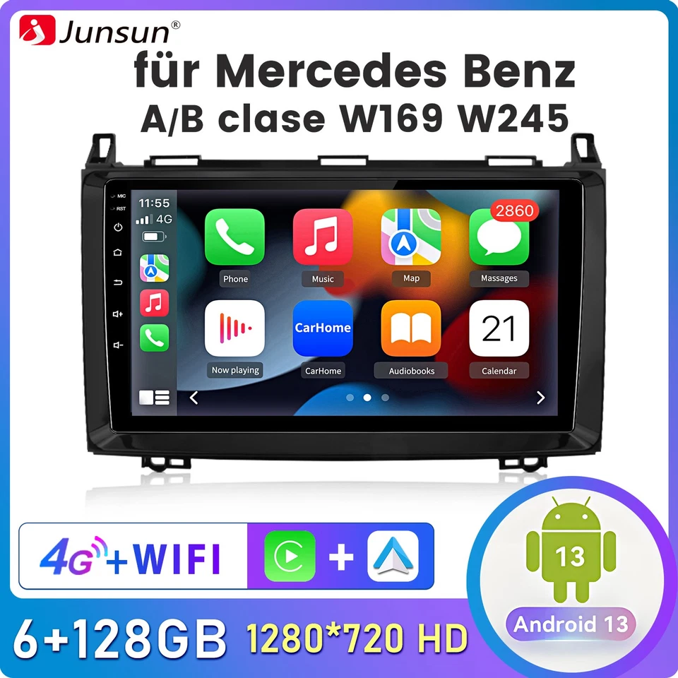 6+128G Android14 Autoradio GPS NAVI Für Mercedes Benz Sprinter 2006-2017 SWC DAB - Bild 1 von 4