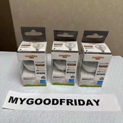 3 Pack Sunlite Dimmable Candelabra Lamps Clear Warm White LED 40 Watt G16.5 120V - Image 1 of 4