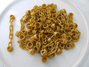 * New * 50 LEGO 92338 Pearl Gold 5 Link Chains - Picture 1 of 2