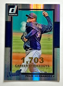 Felix Hernandez 2014 Donruss Career Stat Line #'d/400 Seattle Mariners #75 - Imagen 1 de 3