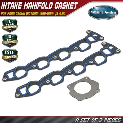Juego de juntas de colector de admisión de motor para Ford Crown Victoria 1992-1994 V8 4,6 L SOHC Foto 1 de 4