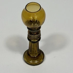Vintage Miniatur Öllampe Braunglas - Bild 1 von 10