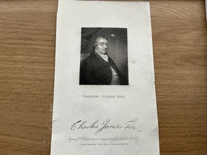1807 Sostenitore della Rivoluzione Americana Charles Fox Incisione Autografo Nella Stampa - Foto 1 di 6
