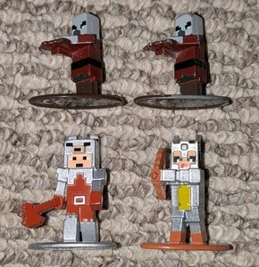 Minecraft Pillager Valorie Black Wolf Jada Nano Metalfigs Lote x4 Diecast Mini  - Imagen 1 de 2