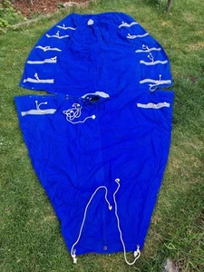Persenning für Faltboot Delphin 140 unter Segel + Packtasche blau - Bild 1 von 11