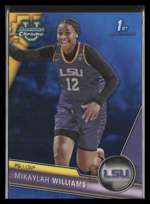 2023-24 Bowman University Chrome #4 Mikaylah Williams Blue Refractor #/199 - Image 1 of 2