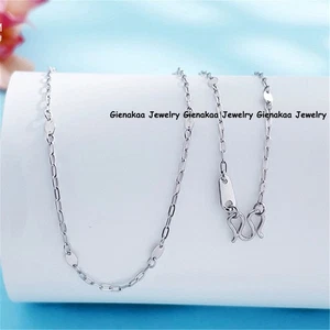 Collar de eslabones cuadrados de 2,2 mm con cadena de platino 950 real Pt950 de 3 g/17,9 pulgadas - Imagen 1 de 4