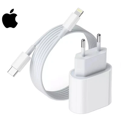 APPLE A2347 20W USB-C ALIMENTATORE ORIGINALE da iPhone 8  11  a 14 PRO MAX CAVO - Immagine 1 di 4