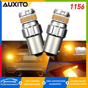 2-10pc AUXITO 1156 BA15S P21W Amber LED Turn Signal Light Bulbs Super Bright EAG - Picture 1 of 16
