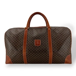 Celine Boston Bag Travel Macadam Pattern Triomphe Used - Picture 1 of 18
