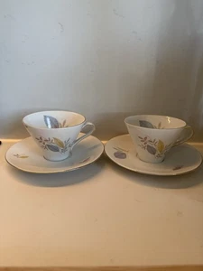 Bavaria wunsiedel tea porcelain 2 tea cup and saucers - Photo 1/4