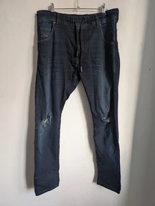Diesel Blue Denim Drawstring Sweatpants Size 32W (T21) - Picture 1 of 9
