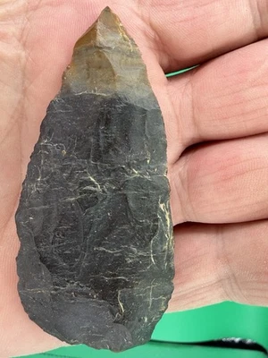 Authentic 3” Pennsylvania Indian Artifact Ovoid Projectile Point Arrowhead OH - Image 1 of 4